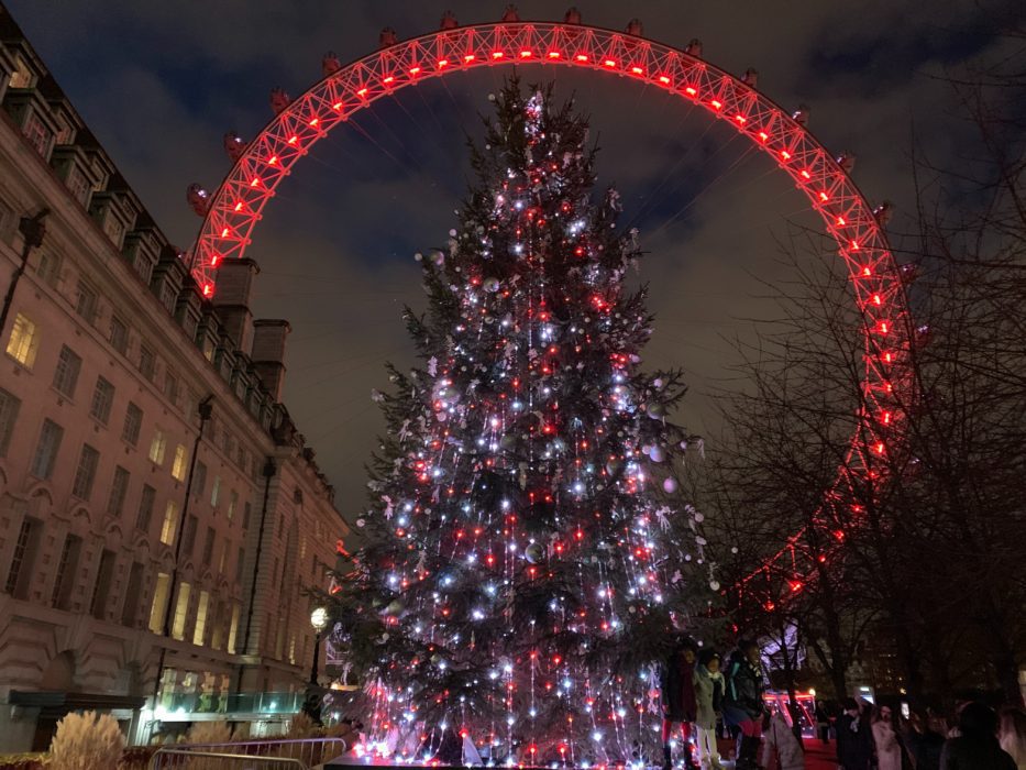 London eye at Christmas