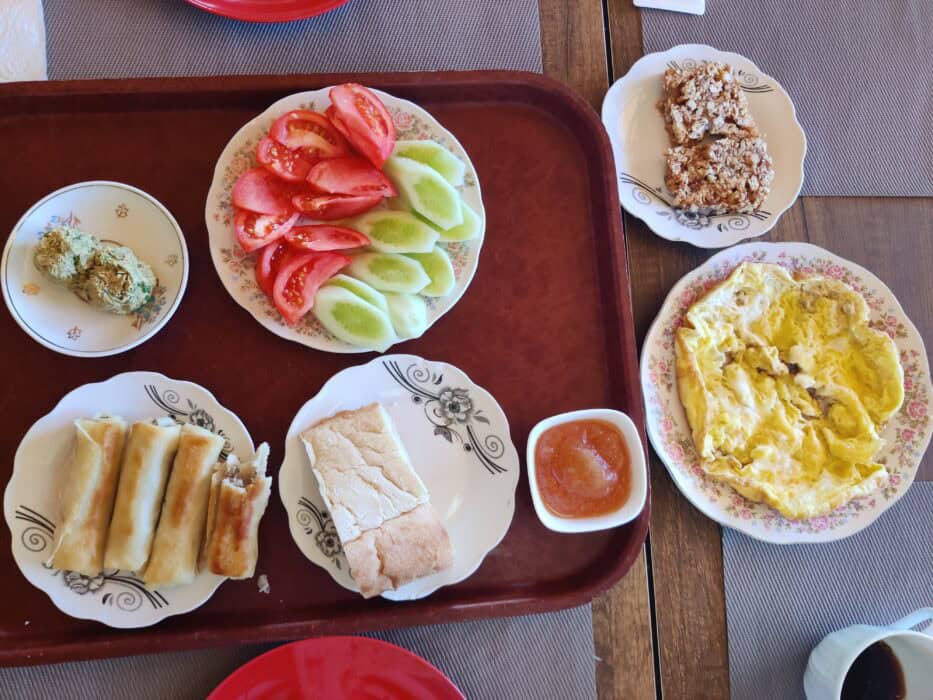 breakfast at hotel vim in sighnaghi
